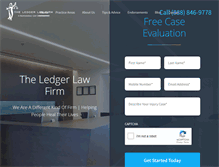 Tablet Screenshot of ledgerlaw.com